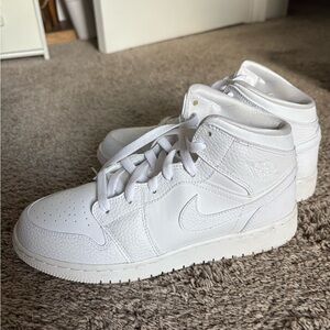 Nike All-White High-Top Jordans